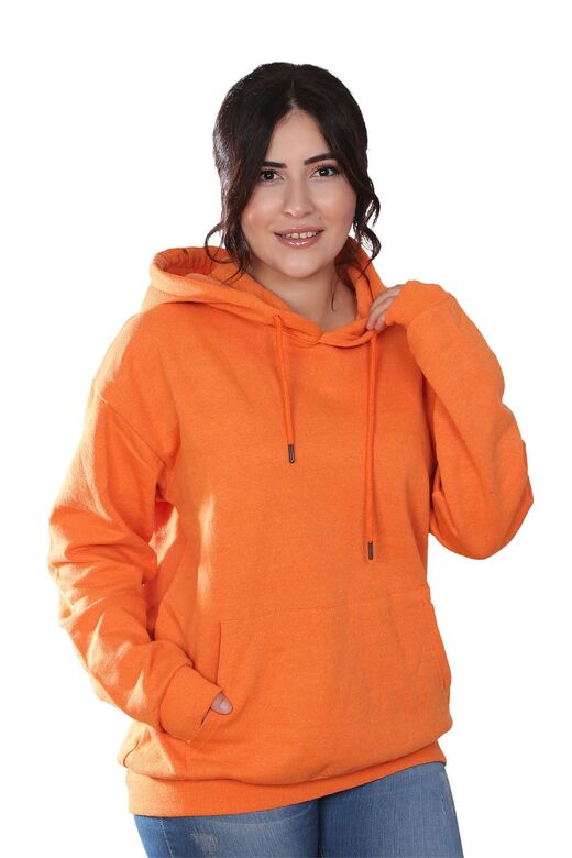 sweatshirt pamuklu orange unisex