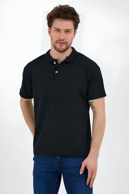 Unisex 2li Lakost Poloyaka Slimfit Tshirt
