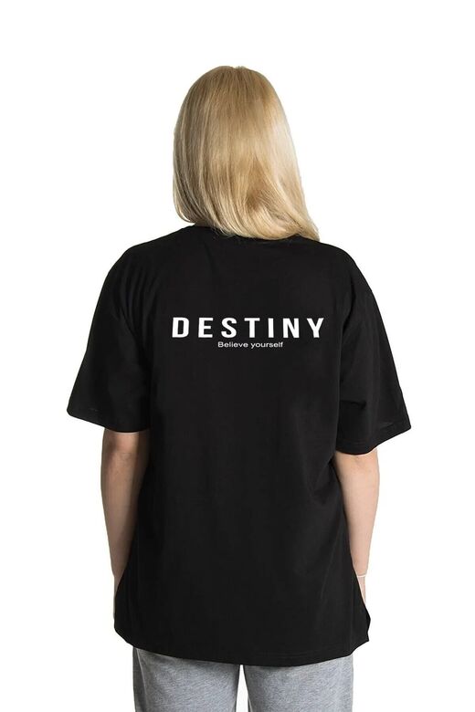 bellano Unisex Destiny Rahat Kesim Oversize T-shirt Geyik Desenli