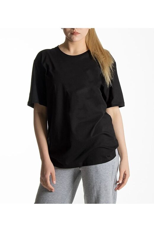 Unisex Reflektör Baskı Ying Yang Dragon Rahat Kesim Oversize T-shirt