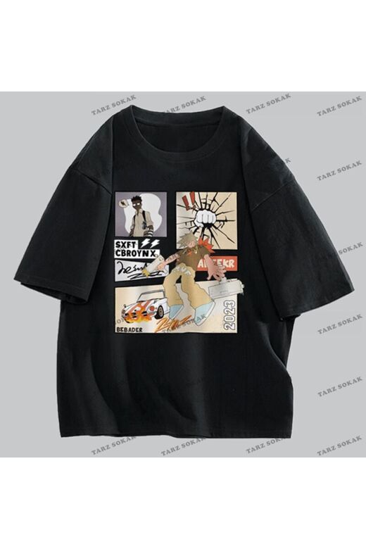 Y2K Unisex Harajuka Anime Retro Kawai Kuromi T-shirt Kod-Mavi-Etiket:  8481