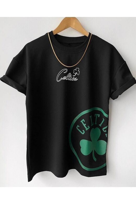 Erkek Oversize Baskılı Pamuklu Bisiklet Yaka Kısa Kollu T-shirt