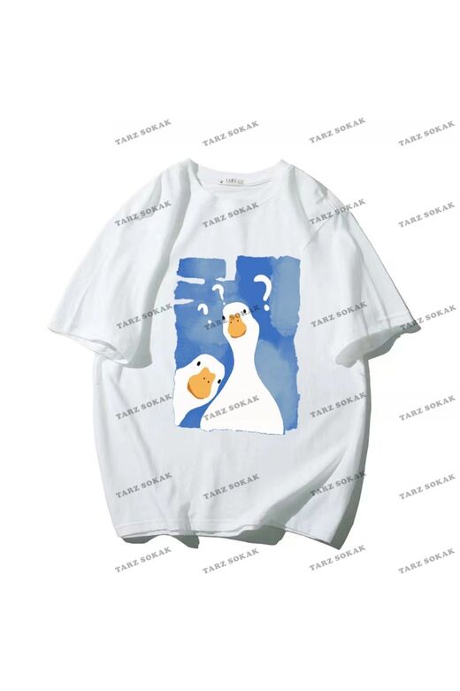 Y2K Unisex Harajuka Anime Retro Kawai Kuromi T-shirt Kod-Mavi-Etiket:  8449