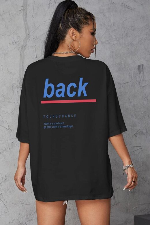 Unisex Back Baskılı Tasarım T-shirt