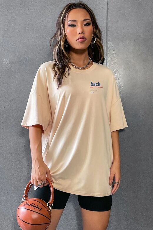 Unisex Back Baskılı Tasarım T-shirt