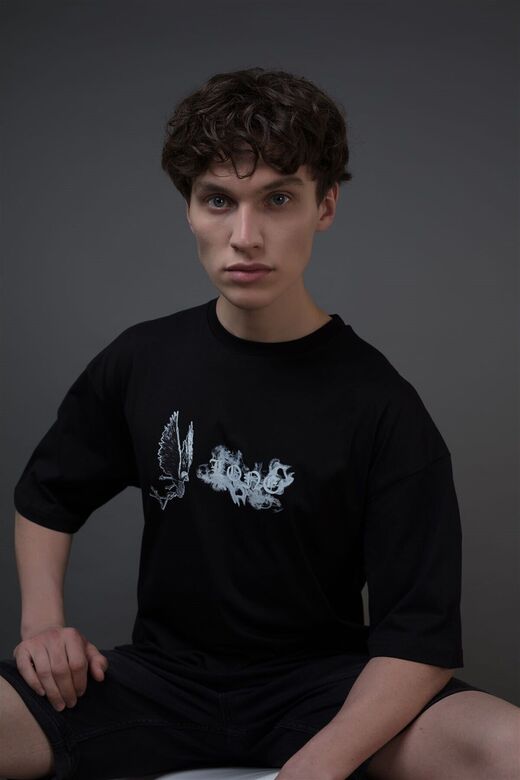 Unisex Vlone Siyah T Shirt