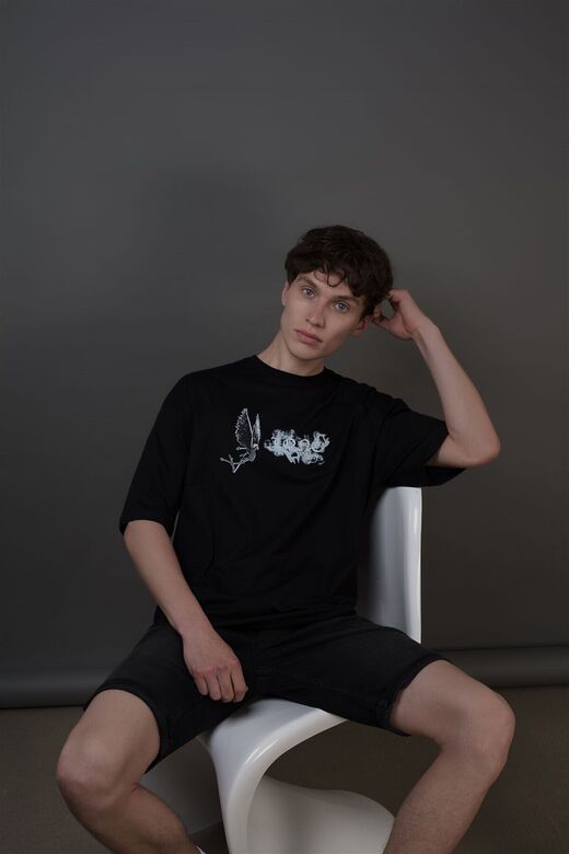Unisex Vlone Siyah T Shirt
