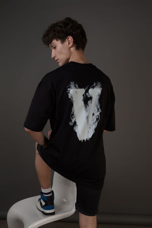 Unisex Vlone Siyah T Shirt