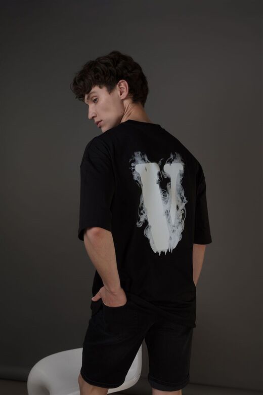 Unisex Vlone Siyah T Shirt