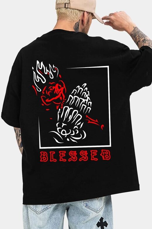Unisex Blesseb Baskılı T-shirt