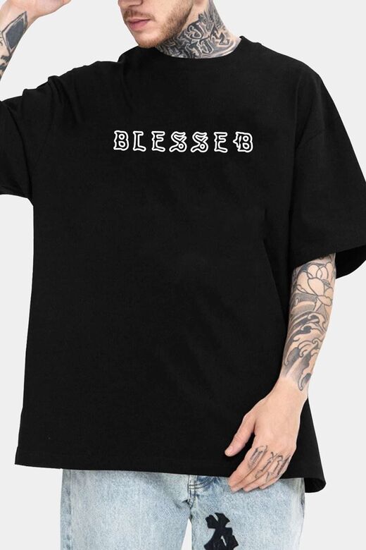 Unisex Blesseb Baskılı T-shirt