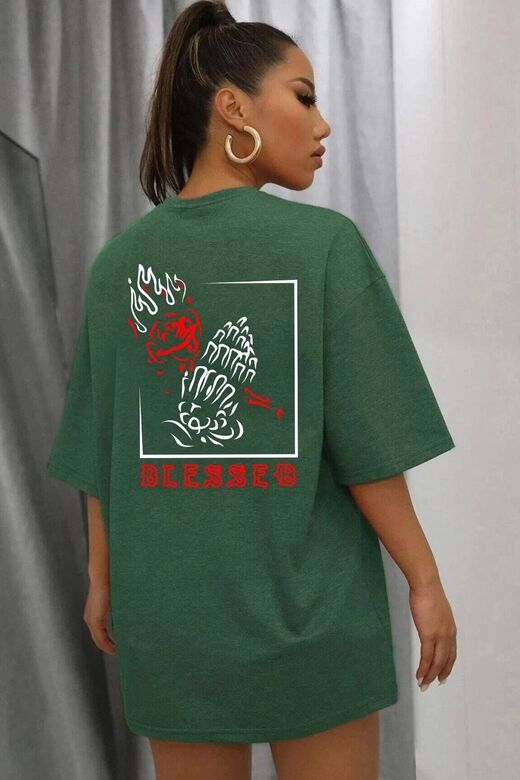 Unisex Blesseb Baskılı T-shirt
