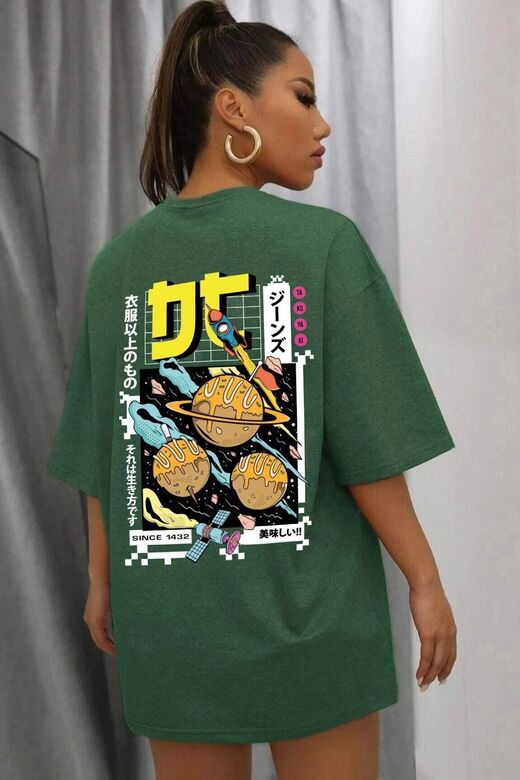 Unisex Tokoyaki Baskılı T-shirt