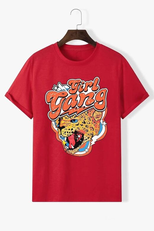 Unisex Girl Gang Baskılı T-shirt