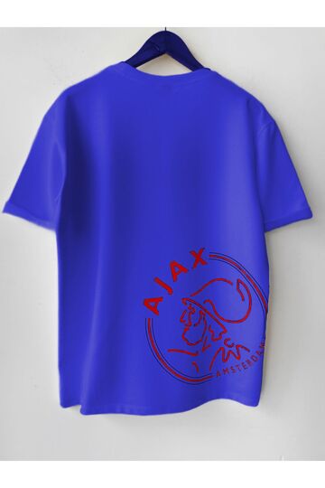 Erkek Baskılı Pamuklu Bisiklet Yaka Kısa Kollu Oversize T-shirt