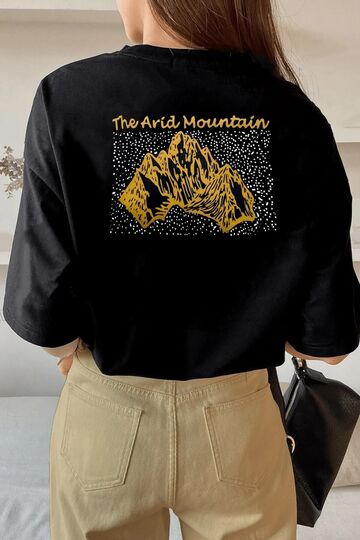 Unisex Rahat Kesim Mountain Oversize T-shirt