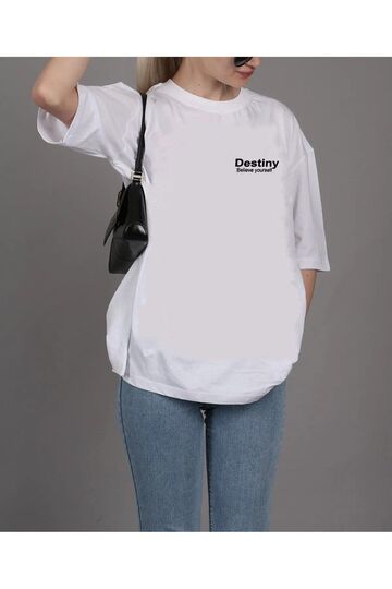 Unisex Destiny Rahat Kesim Oversize T-shirt
