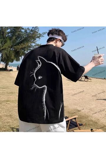 Y2K Unisex Harajuka Anime Retro Kawai Kuromi T-shirt Kod-Mavi-Etiket:  8400