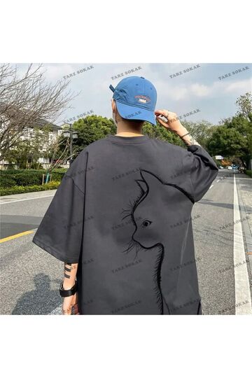 Y2K Unisex Harajuka Anime Retro Kawai Kuromi T-shirt Kod-Mavi-Etiket:  8400