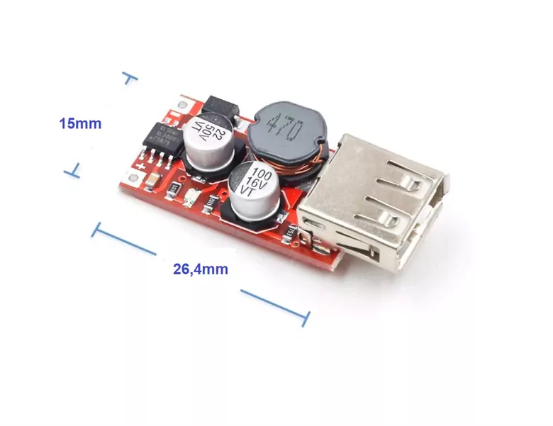 DC-DC Araç USB Modülü 9V 12V 24V Gerilimi 5V Voltaj Düşürücü 3A