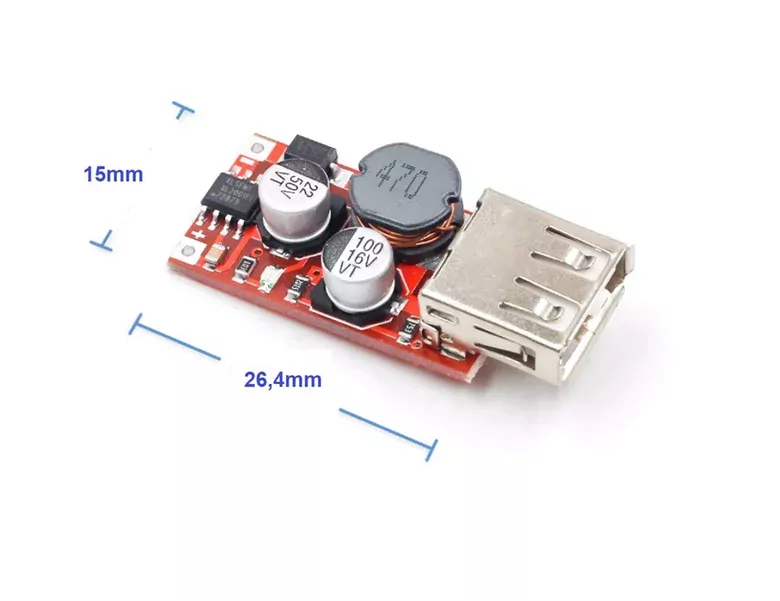 DC-DC Araç USB Modülü 9V 12V 24V Gerilimi 5V Voltaj Düşürücü 3A