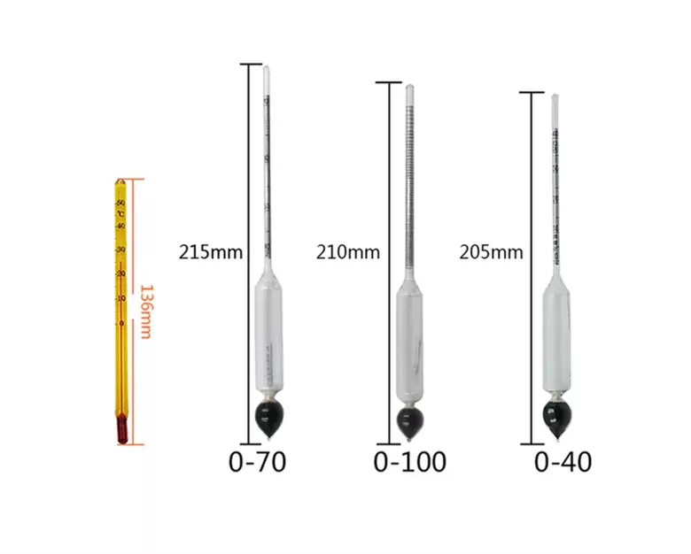 Tahta Kutulu 4 Ürün Alkol Ölçüm Seti Alkol-metre 0-40-70-100°C Tahta Kutulu 4 Ürün Alkol Ölçüm Seti Alkol-metre 0-40-70-100°C