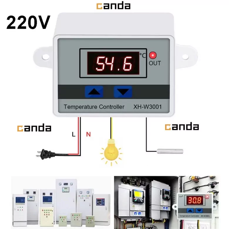 XH-W3001 220V AC Dijital Termostat Akvaryum Kuluçka Makinesi