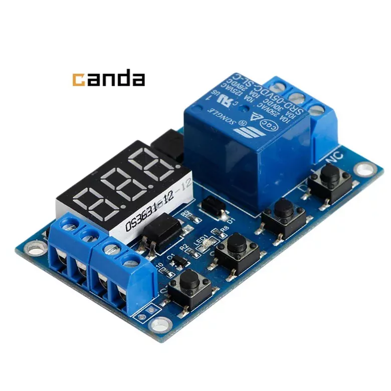 DC 6-30V Zaman Ayarlı Geciktirmeli 12V 24V Led Ekran Zaman Rölesi