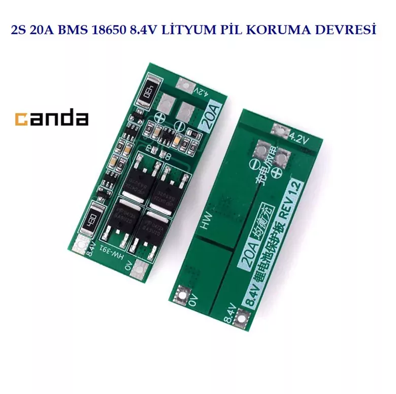 2S 20A BMS 8.4V 18650 Korumalı Lityum Pil Şarj Koruma Devresi