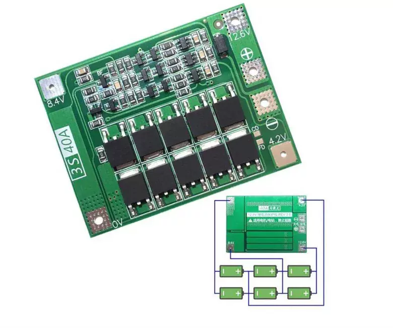 3S 40A Standart 12.6V BMS 18650 Lityum Pil Şarj Koruma Devresi