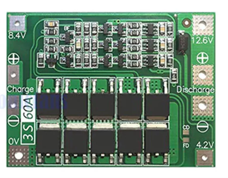3S 60A 12.6V Standart Lityum 18650 BMS Pil Batarya Koruma Modülü