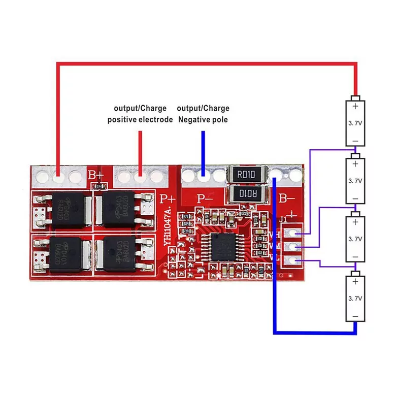 4S 30A BMS 14.8V Lityum 18650 Batarya Pil Şarj Koruma Devresi