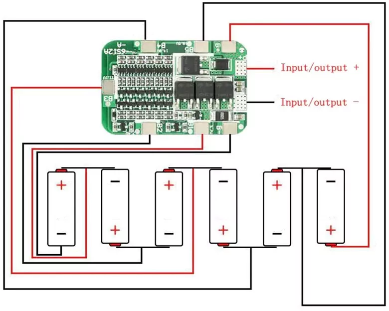 6S 12A 25.5V 18650 BMS Lityum Batarya Pil Korumalı Şarj Devresi