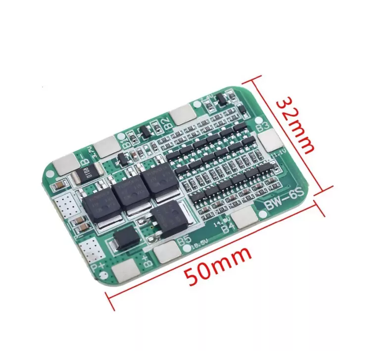 6S 12A 25.5V 18650 BMS Lityum Batarya Pil Korumalı Şarj Devresi