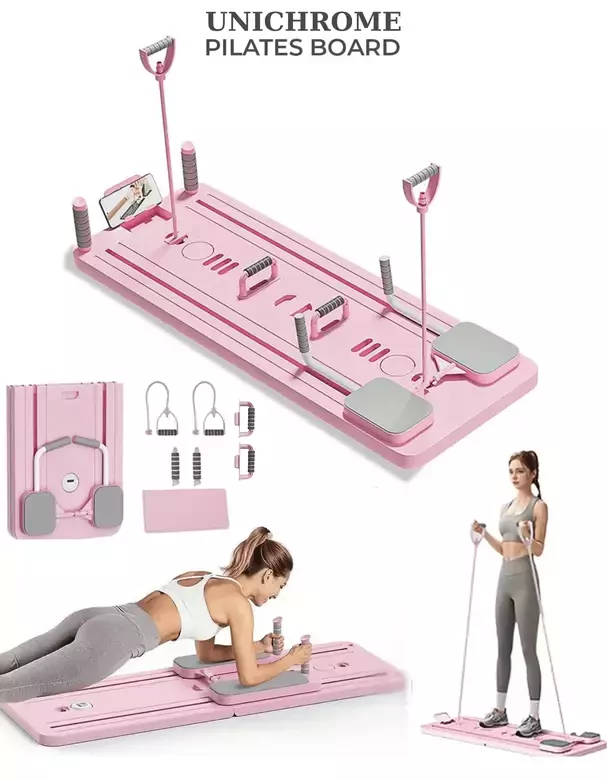 Pilates Aleti – Zamanlayıcılı, Direnç Bantlı Çok Amaçlı Egzersiz Tahtası Telefon Tutacaklı Pilates Aleti – Zamanlayıcılı, Direnç Bantlı Çok Amaçlı Egzersiz Tahtası Telefon Tutacaklı