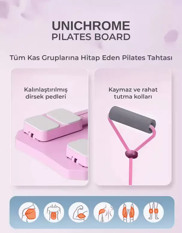 Pilates Aleti – Zamanlayıcılı, Direnç Bantlı Çok Amaçlı Egzersiz Tahtası Telefon Tutacaklı Pilates Aleti – Zamanlayıcılı, Direnç Bantlı Çok Amaçlı Egzersiz Tahtası Telefon Tutacaklı