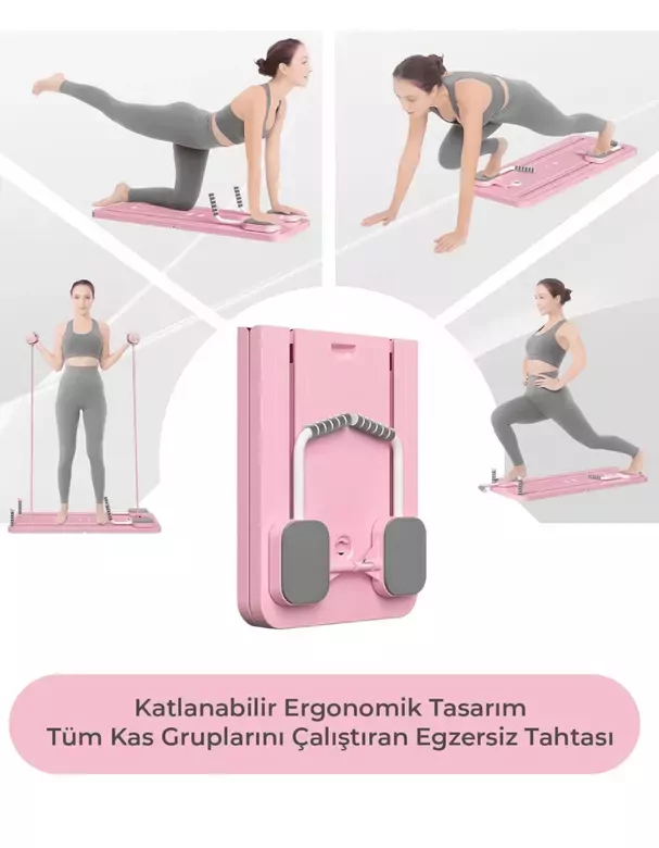 Pilates Aleti – Zamanlayıcılı, Direnç Bantlı Çok Amaçlı Egzersiz Tahtası Telefon Tutacaklı Pilates Aleti – Zamanlayıcılı, Direnç Bantlı Çok Amaçlı Egzersiz Tahtası Telefon Tutacaklı