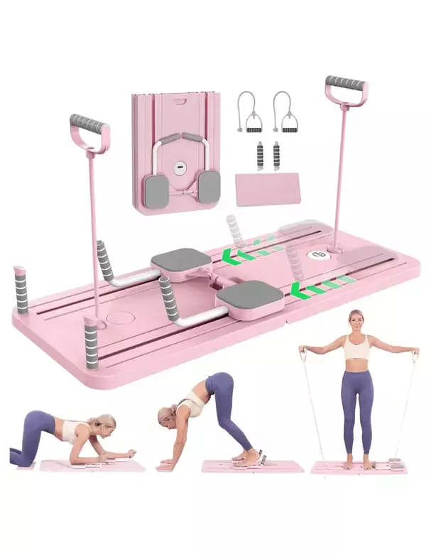 Pilates Aleti – Zamanlayıcılı, Direnç Bantlı Çok Amaçlı Egzersiz Tahtası Telefon Tutacaklı Pilates Aleti – Zamanlayıcılı, Direnç Bantlı Çok Amaçlı Egzersiz Tahtası Telefon Tutacaklı