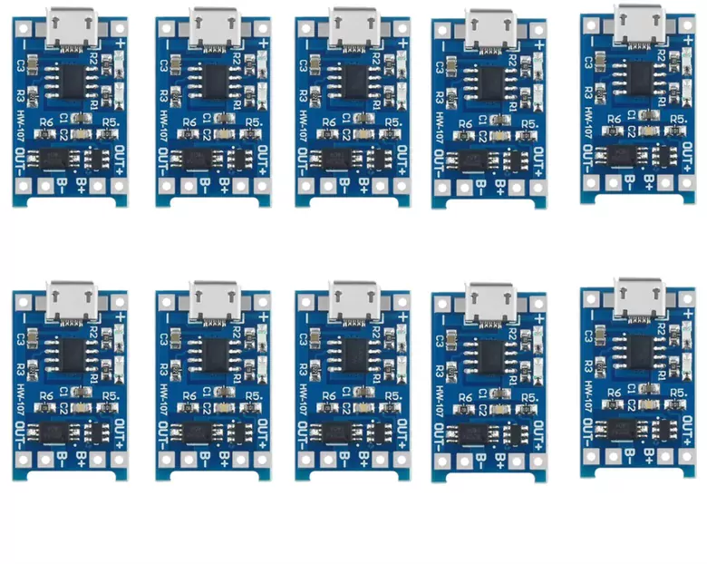 Micro Usb TP4056 5V 1A Korumalı Lityum Pil Şarj Devresi Powerbank