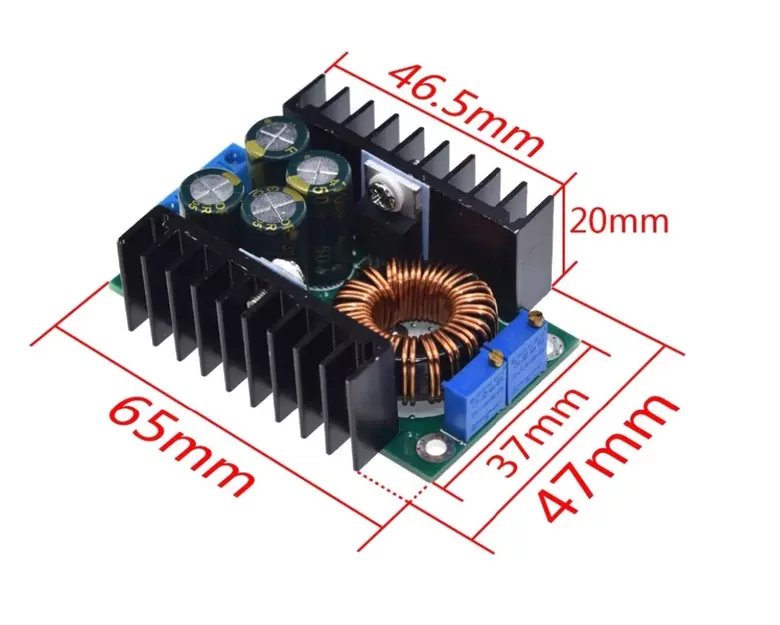 XL4016 DC-DC Akım Voltaj Düşürücü Regülatör Güç Kaynağı 10A 300W