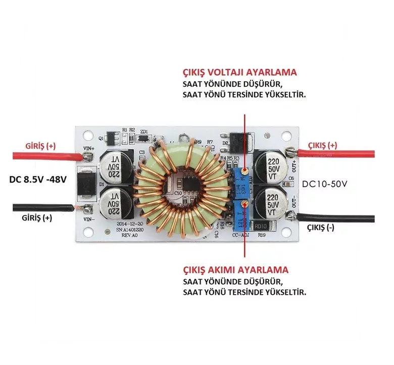 DC-DC 10A 250W Voltaj Yükseltici Devre Led Sürücü Converter DC-DC 10A 250W Voltaj Yükseltici Devre Led Sürücü Converter