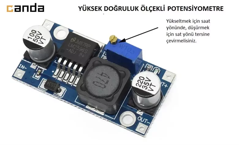 LM2596 3A DC-DC Voltaj Düşürücü Step Down Modül