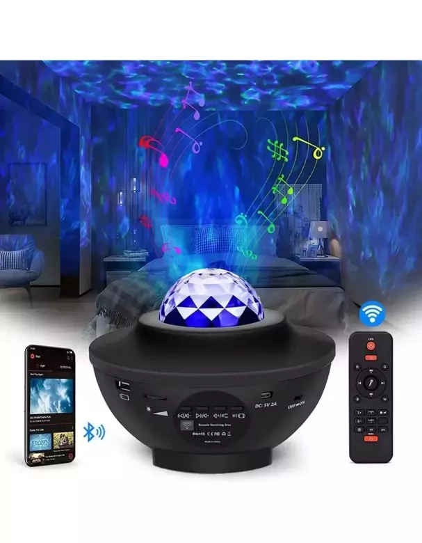 Yıldızlı Projektör Tavan Bulutsu Galaxy Lazer Işıklı Disko Topu Bluetooth Hoparlör Parti Led Lambası Yıldızlı Projektör Tavan Bulutsu Galaxy Lazer Işıklı Disko Topu Bluetooth Hoparlör Parti Led Lambası