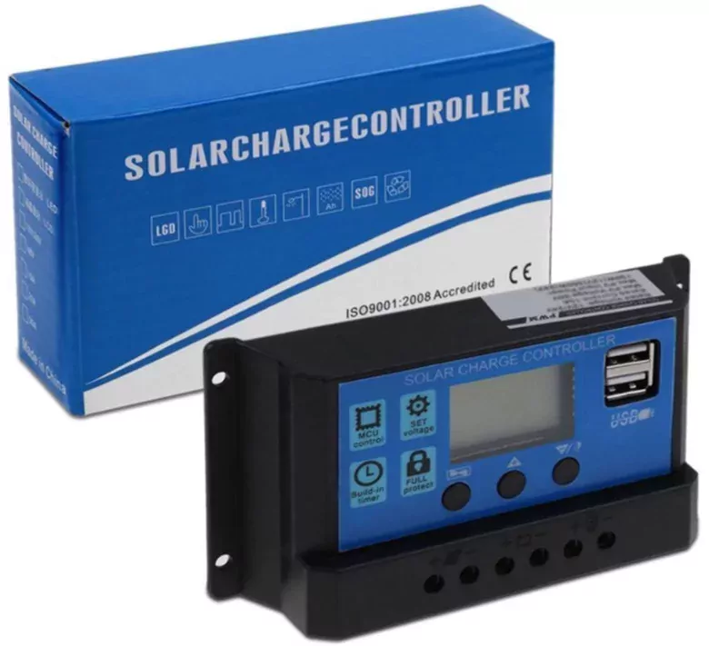 20A Dijital Solar Şarj Akü Kontrol Paneli Güneş Enerjisi USB