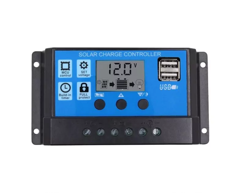 20A Dijital Solar Şarj Akü Kontrol Paneli Güneş Enerjisi USB