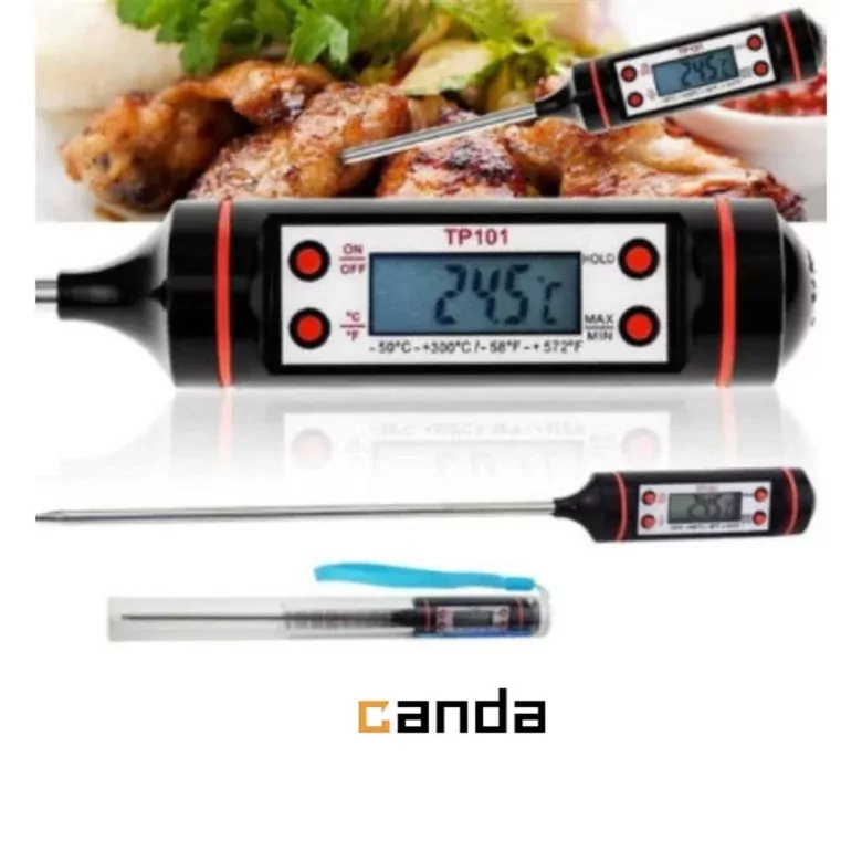 Dijital LCD Gıda Termometresi Yemek Mutfak Termometre Pil Hediye