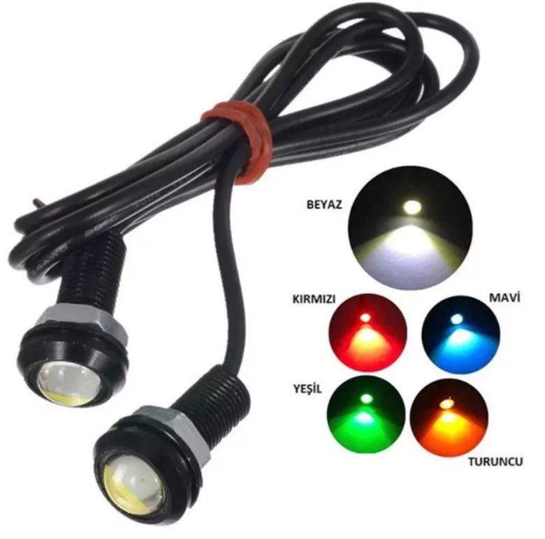 2 Adet Vidalı Kartal Gözü Eagle Eye Gündüz Ledi Ayna Altı Ledi