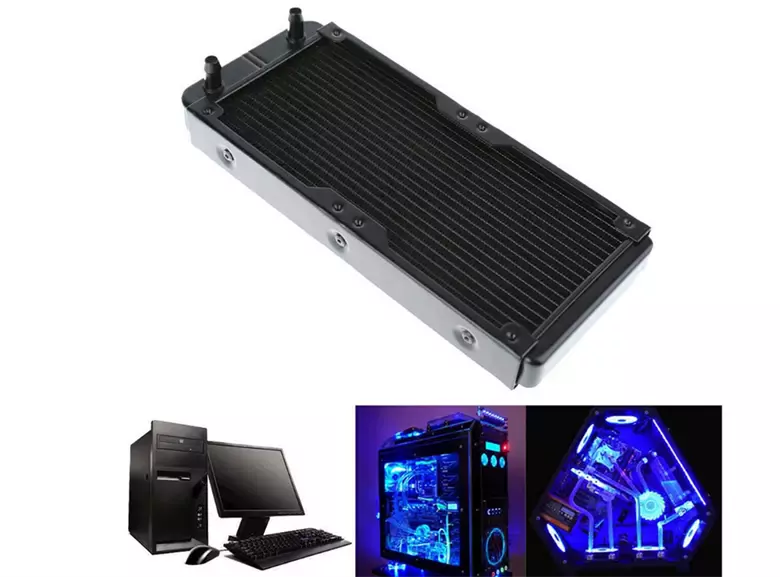 Alüminyum CPU Su Soğutma Radyatörü 240mm Alüminyum CPU Su Soğutma Radyatörü 240mm