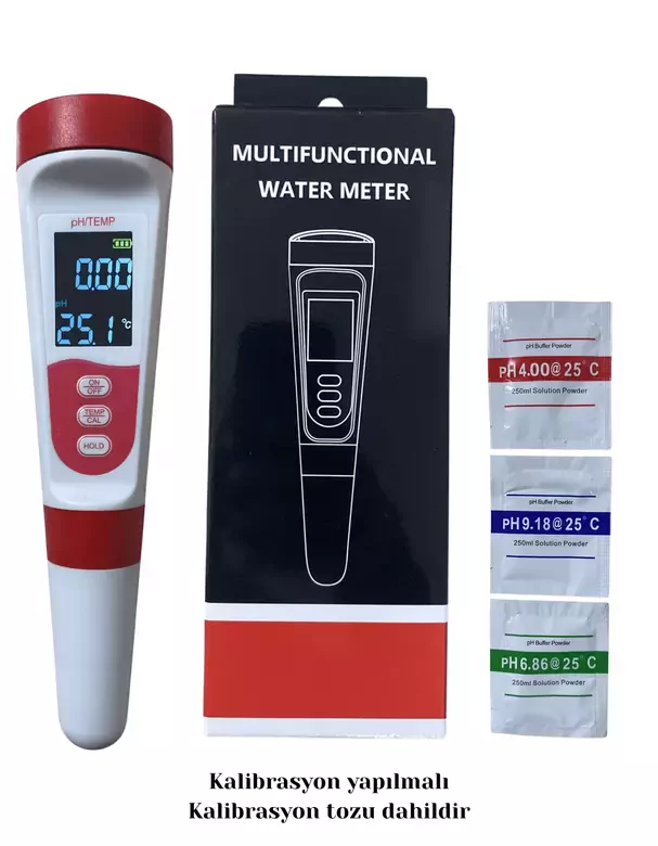2 In 1 Ph Sıcaklık Ölçer Led’li Sıcaklık Göstergeli Ph Cihazı