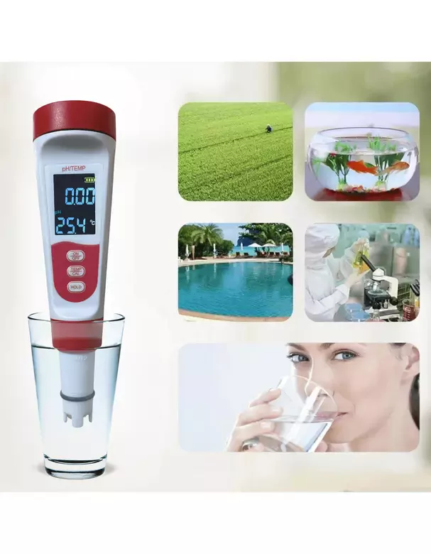 2 In 1 Ph Sıcaklık Ölçer Led’li Sıcaklık Göstergeli Ph Cihazı